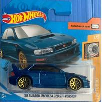Hot Wheels Mainline Modeliukas 98 Subaru Impreza 22B STI-Version Blue Short Card (yra Sandėlyje)