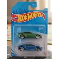 Hot Wheels 2-pack Mainline Modeliukas Bugatti Chiron Blue and Aston Martin Vantage Green (yra Sandėlyje)