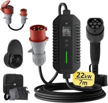 dé Mobile Wallbox Type 2 22 kW, 7 m, 6–32 A, reguliuojama galia (deDM2C22B7)
