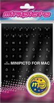 Klaviatūra Kolm Lovi Minipicto Minipikto klaviatūros lipdukas EST KB-MAC-EE01-BLK, juoda/balta
