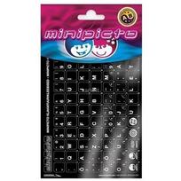 Klaviatūra Kolm Lovi Minipicto Minipikto klaviatūros lipdukas EST KB-UNI-EE01-BLK, juoda/balta