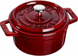 Staub apvalus ketaus mini puodas - 250 ml, grenadinas