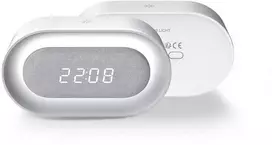 Žadintuvas su LED naktine šviesa PURE FNL-07 AKSEL baltos spalvos ilgas Forever Light