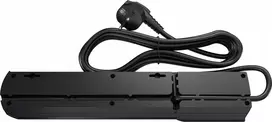 Plastrol Profesionalus elektros ilgintuvas su saugikliu ir apsauga nuo viršįtampių, 5 lizdai, ilgis 5 m, 10 A, 230 V, 2300 W, juoda