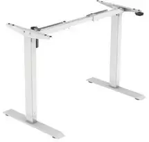 BSSD-L10-18/14 W 2-Stage Single Motor Electric Sit-Stand Desk Frame, baltas