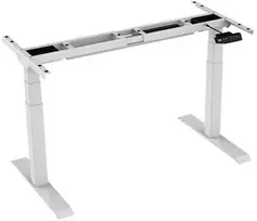 BSSD-L10-18/24 W Dual Motor Electric Sit-Stand Desk Frame, 3-Stage, baltas