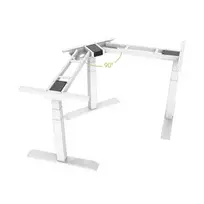 BSSD-L13-90/33 W Triple Motor Electric Sit-Stand Desk Frame, 3-Stage, baltas