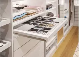 Drawer Elite with organizer 800 mm with soft closing, baltas