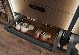 Drawer Elite for shoes 900 mm with soft closing, pilka anthracite