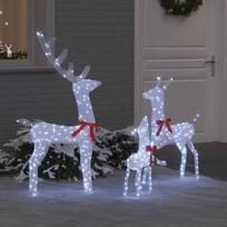 Elnių Šeima 3 vnt 300 LED Šalta balta 68 x 26 x 127 cm Audinys