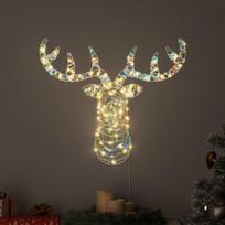 Elnių tempimo roges 140 LED Šilta balta 68 x 36.5 x 62.5 cm PET
