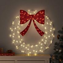 Vainikas 60 LED Šilta balta 76 x 76 x 85 cm Akrilas