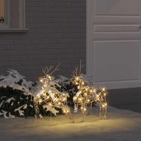 LED elniai 2 vnt 40 LED Šilta balta 44 x 18 x 655 cm PET