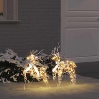 LED elniai 2 vnt 40 LED Šilta balta 44 x 18 x 655 cm PET