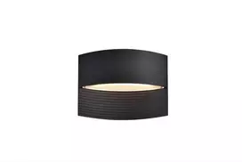 Sieninis šviestuvas Āra sienas lampa Lutec Lotus 5193201012, 8.5W, LED, IP54, melna, 6.4 cm x 14 cm