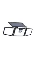 Prožektors ar saules bateriju, stiprināms pie sienas Lutec BRITI\n, 6 W, 700 lm, 5000 °K, IP54, melna