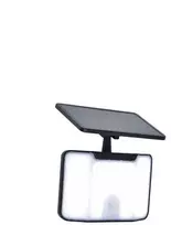 Prožektors ar saules bateriju, stiprināms pie sienas Lutec Kombo, 6 W, 500 lm, 5000 °K, IP54, melna krās.