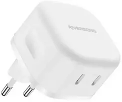 Greito įkrovimo adapteris su 2 x USB-C, Riversong PowerKub G35, baltas
