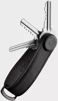 Orbitkey - Crazy Horse odinis raktų dėklas - obsidiano raudonumo
