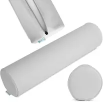 Apvali masažo pagalvėlė Habys Satin Comfort 15×60 cm, šviesiai pilka