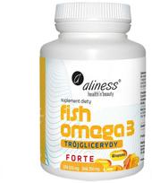 Aliness Žuvų Omega 3 Forte trigliceridai 500/250 mg maisto papildas 60 kapsulių