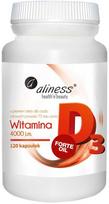 Aliness Vitamino D3 FORTE aliejus 4000 TV maisto papildas 120 kapsulių