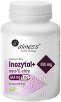 Aliness Inozitolis mio/D-chiro 650 mg + vitaminas B6 maisto papildas 100 kapsulių