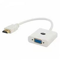 Savio CL-27B video cable adapter HDMI Type A (Standard) VGA (D-Sub) White CL-27/B
