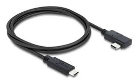 DELOCK koaksialinis USB4 Gen 3x2 kabelis su kampu į kairę/dešinę USB-C į USB-C 40Gbps USB PD 3.1 240 W 0,5 m