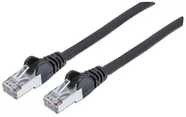 Intellinet tinklo jungiamasis laidas Cat6A, 7,5 m, juodas, varinis, S/FTP, LSOH/LSZH, RJ45, auksuoti kontaktai, su apsauginiu gaubteliu