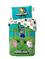 Minecraft - Bed Linen Minecraft Jungle Explore - 150X210 50X60 Cm - Patalynės komplektas - Žalia