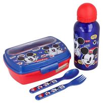 Mickey Mouse pietų dėžutės rinkinys su 400 ml gertuve ir stalo įrankiais