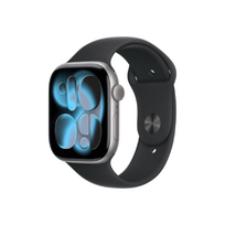 Apple Watch Series 11 GPS + Cellular 46mm Space Grey Aluminium Case with Black Sport Band - M/L | Apple