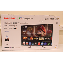SALE OUT. Sharp 43HR7265E 43" (108cm) QLED 144Hz 4K Ultra HD Google TV, Dolby Vision IQ, Dolby Atmos, Central Stand | SALE OUT.