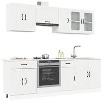 Virtuvinių spintelių komplektas, 8 dalių, Kalmar, balta