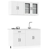 Virtuvinių spintelių komplektas, 4 dalių, Lucca, balta