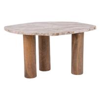 Šoninis stalas su marmuro dekoro stalviršiu 50x75 cm Organic – Leitmotiv