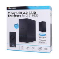 ICY BOX External HDD/SSD Enclosure 2x3.5" USB 3.0 Black IB-RD3621U3