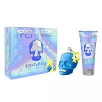 Police to Be Goodvibes Eau De Toilette For Men 40ml Spray Shampoo and Gel 100ml