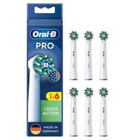 Oral-B Pro Cross Action brush heads, 6-pack (white)
