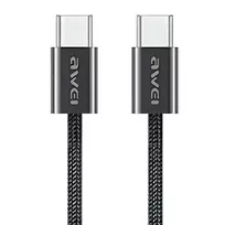AWEI CL-219T data transfer and charging cable | USB-C to USB-C | 60W | black