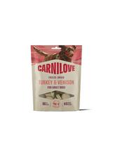 CARNILOVE Dog Freeze Dried Turkey and Venison 60 g – liofilizuoti skanėstai šunims su kalakutiena ir elniena