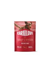 CARNILOVE Dog Pouch „Turkey and Venison“ 300 g – šlapias maistas su kalakutiena ir fazanu, skirtas suaugusiems šunims