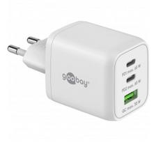 Goobay 65 W USB-C PD GaN Multiport Fast Charger Nano, White | Goobay | 65 W USB-C PD GaN Multiport Fast Charger Nano