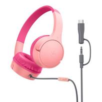 „Belkin SoundForm Mini“ laidinės ausinės vaikams (AUD010HQPK), rožinės