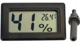 Oem LCD higrometras ir termometras su zondu korpuse