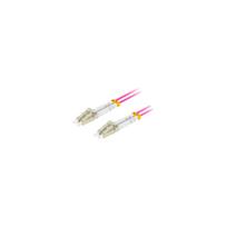 LANBERG fiber optic patchcord MM LC/UPC-LC/UPC duplex 1m LSZH om4 50/125 3.0mm violet