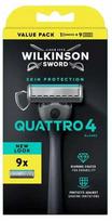 Skustuvas, rinkinys Wilkinson Sword Quattro Skin Protection, 10 vnt