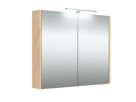 SPINTELĖ VEIDRODINĖ SU APŠVIET 80CM PURE