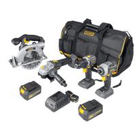 Įrankių komplektas 4 įrankiai 18V 2×4Ah